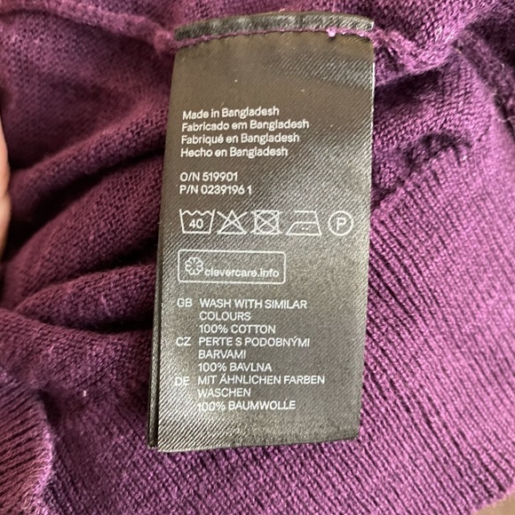 H&M Basic thin purple sweater - Picture 4 of 16